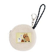 AIR SPACE [DINOTAENG] Fluffy Coin Pouch With Embroidered Prints