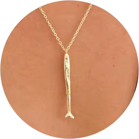 Minimalism Stainless steel Fish Pendant Necklace for Women Dainty Sardine Charm Necklace Boho Jewelr