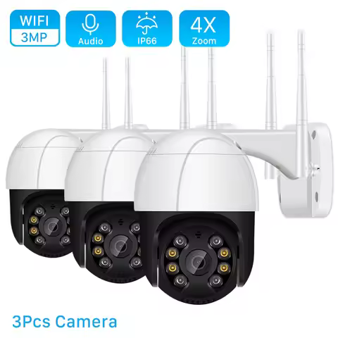 ANBIUX 3MP PTZ Wifi IP Camera Outdoor 4X Digital Zoom AI Human Detect Wireless Camera H.265 1080P P2