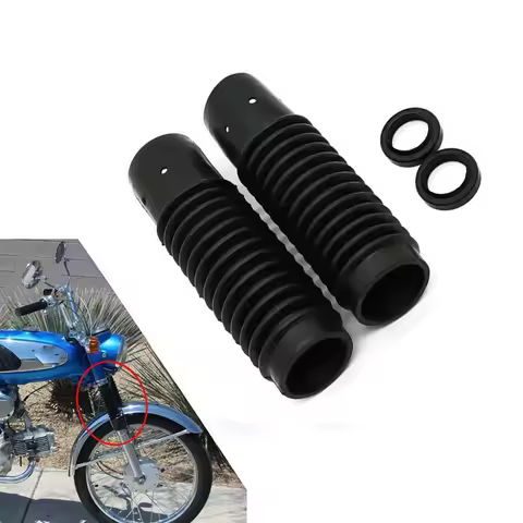 2 Pack Motorcycle Fork Boots rubber 51611-459-880 For Honda S90 CT90 CT110 CB125 Trail Gaiters Cover