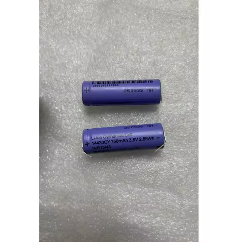 New 14430CY 14430 3.8V 750mAh lithium ion battery with nickel sheet