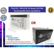 TH1270 TH Brand 12V 7AH Rechargeable Seal Lead Acid Back Up Battery - Autogate / Emergency Lighting 