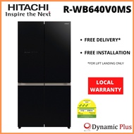 Hitachi R-WB640V0MS Deluxe French Bottom Freezer Fridge 569L FREE -1.0L MICOM Rice Cooker - RZ-PMA10Y (worth $159)