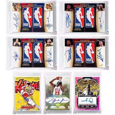 Panini Autographed Player Cards Kyrie Irving Lebron James Jordan Jersey Material Collectible Cards F