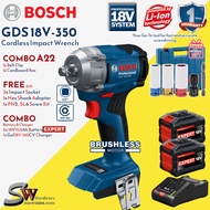COMBO Bosch 18V 350Nm Cordless Impact Wrench GDS18V-350 Professional GDS 18V-350 F.O.C SOCKET AND BI