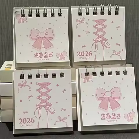 2026 Desk Calendar Double-Thread Decorative Desk Calendar Office Desk Calendar Cute For Decoration O