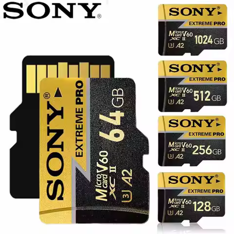 SONY Memory Card for Camera Professional Micro TF SD Card 64GB 256GB 512GB with Adapter 4k Video TF 