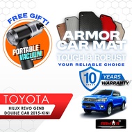 Armor Toyota Hilux Revo Gen8 Double Cab 2015-kini Carpet Kereta Alas Kaki Car Mat Karpet Tebal Foot 