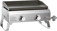 ONLYFIRE GRILLS Tabletop Gas Griddle, 2-Burner Propane Gas Flat Top Griddle, Portable Gas Stove for 