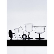 莫語 鈴蘭高腳玻璃杯 高硼硅杯子設計師款原創個性創意復古紅酒杯