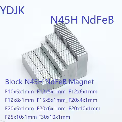 50PCS/LOT N45H Block NdFeB Magnet 10*5*1 12*6*1 12*8*1 15*5*1 Thin Powerful Neodymium Magnets 20x6x1