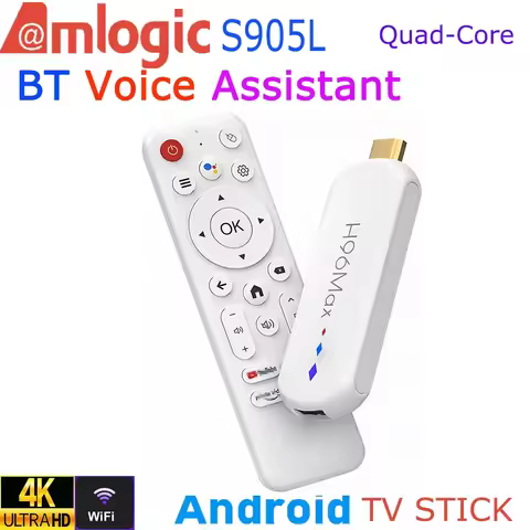 Android TV Stick Amlogic S905L Quad Core 4K Video WiFi BT Voice Assistant Remote Control Media Playe