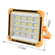 2000W ไฟฉุกเฉิน สปอตไลท์พกพา ไฟพกพาอเนกประสง Solar floodlight ไฟฉุกเฉินในบ้าน กันน้ำ กันฟ้าผ่า ไฟฉายชาร์จไฟ สปอตไลท์พกพา ไฟโซล่าเซลล์   โซล่าเซลล์ สว่างมาก