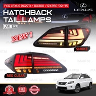 Original LEXUS RX270/300/350 '09-'15 Smoked LED Hatchback Tail Lamp Light Lampu Belakang Taillamp Taillights Red Clear