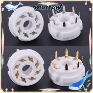 MURRAY 1Pcs Ceramic Tube Socket, 8Pin K8A GZC8-Y GZC8-Y-2 Valve Base, Durable Octal DIY Tin-Plated P
