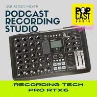 RECORDING TECH PRO RTX6 USB AUDIO MIXER RECORDING PODCAST STUDIO