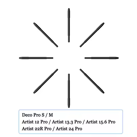 XP-Pen PA1 PA2 Passive Pen Replacement Nibs for XP-Pen Deco Pro,Artist 12 Pro 13.3 Pro 15.6 Pro 22R 
