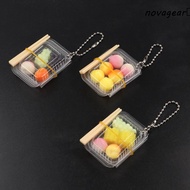 NOVAGEAR​ Mini Fast Food Box Keychain, Plastic Fast Food Box Simulation Fast Food Box Keychain, Fash