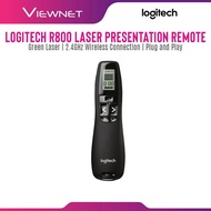 LOGITECH R800 LASER PRESENTER POINTER GREEN  WITH LCD DISPLAY FOR TIME TRACKING | UP TO 30M RANGE | 