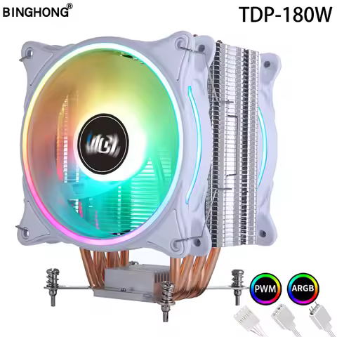 PWM CPU FAN 12CM Cpu Cooler 6 Heat pipe ARGB 120mm Fan cooling Computer processor cooling X79 X99 X2