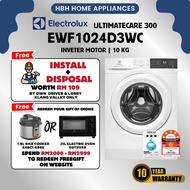 【FREE INSTALL 】Electrolux EWF1024D3WC 10kg UltimateCare 300 front load washing machine Added hygiene