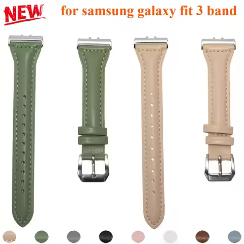 For Samsung Galaxy Fit 3 Leather Strap for samsung galaxy fit 3 Smart Watch Accessories Wristband fo
