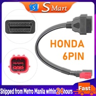 【Soyamart】Honda 6Pin OBD Motorcycle Cable 6 Pin To OBD2 16 Pin Plug Adapter Diagnostic Cable