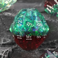 Resin DND Dice, Dungeons and Dragons Dice Set DND with Box Polyhedral D and D Dice 7 Piece Role Play