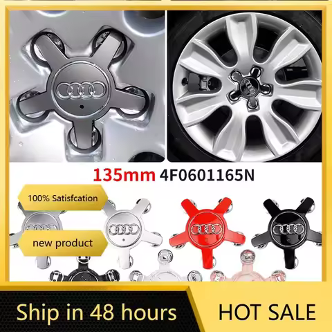 4pcs 135mm Car Wheel Center Cap Hub Covers Badge 4F0601165 4F0601165N For Audi A3 A4 A5 A6 A7 A8 S4 