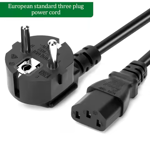 EU Power Cable IEC C13 Power Extened Cable 1m 1.5m 1.8m AC Power Supply Extension Cord For PC Comput
