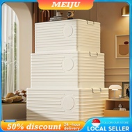 L33-81cm Folding Storage Box Metal Snap Multifunction Movable Storage Box With Bottom Pulley