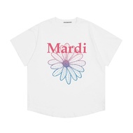 🍓จัดส่งตลอด 24 ชั่วโมง🍓MARDI Mercredi เสื้อยืด  Flower mardi Gradation 100% Cotton Round Neck T-Shir