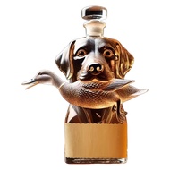 Dog Lover Whiskey Decanter Whiskey Container Hunting Dog Whiskey Decanter 3d Engraved Duck Hunter Gl