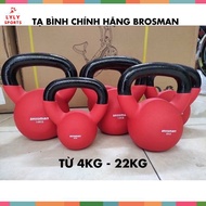 16kg lime kettlebell, 16kg rubber-coated iron squat kettlebell from Brosman brand - LYLY SPORTS
