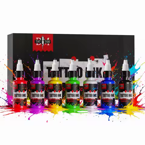 DM Tattoo Ink 15ml 7Colors Professional Beauty Paints Natural Plant Extract Pigment Body Painting Ta
