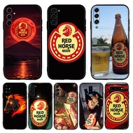 for Samsung A07 A17 A56 A36 A26 S25 Fe Edge Plus Ultra Red Horse Beer 5Y11 TPU Soft Silicone Phone C