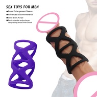 ♨♠❖EXVOID Penis Enlarger Ring Sex Toys For Men Delay Ejaculation Silicone Reusable Cock