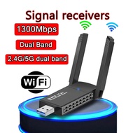 Adapter 1300Mbps Antenna Band Desktop Dual Long 5GHz PC WiFi USB 0.3MBps 0.0WiFi
