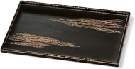 J-kitchens Obon Wooden Long Angle Gojin Zen Tray (Bon Tray, Bon), Tortoise Shell Cloud, 16.5 inches 