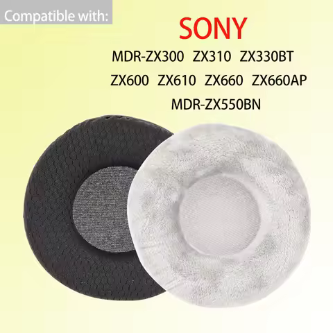 Soft Breathable Mesh Earpads for Sony MDR-ZX300 ZX310 ZX330BT Headphones MDR ZX550BN Ear Pad Cushion