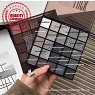 25 Colors Eyeshadow Panel Black White Grey Metal Smoky Makeup Eyeshadow With Mirror Dark Matte A3q2