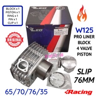 HONDA WAVE125 W125 LEO 65/70/76/35 65+4mm Racing Cylinder Block Set 4V Piston Superhead