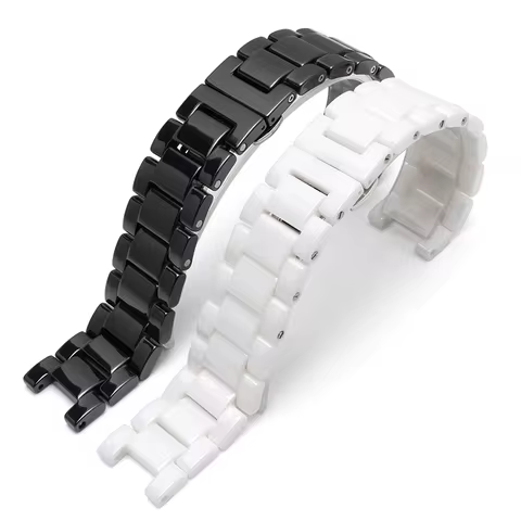 BRETA concave ceramic strap 20*11 18*10 16*9mm watch band bracelet for gucci omega GC Guess Dior Pas