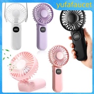 Portable Handheld Fan, Foldable Mini Hand Fan with 5 Speeds USB Rechargeable 2400mAh Battery