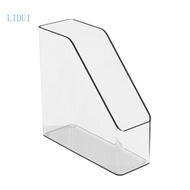 LIDU1 File Storage Box Folders Clear File Holder Desk Organizer File Books Holder Book Display Stand