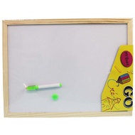 Solid Wood Frame Small Whiteboard Magnetic 30cm x 40cm Wooden Whiteboard-AA6394