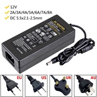 Universal AC/DC Power Adapter 12V 4A 6A Adaptor 12 V 2A LED Strip Power Supply Driver Switching Computer Monitor 3A 5A 7A 8A