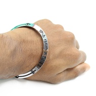 Premium Stainless Steel Kada  / Bracelet Bangle - Om Murugan Kappu