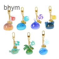 bhym Cute Cartoon Amine Keychain Genshin Impact Game Character Acrylic Keychain Sayu Ayaka Figures Pendant Keyring