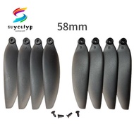 SUYOUMY Remote Control Drone Parts, Plastic 58mm/66mm Folding Propeller Blades, Black Universal Quad
